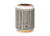 Valentino sfeerlamp tuin solar - aluminium - teakhout - light grey - 34 cm