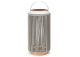 Valentino sfeerlamp tuin solar - aluminium - teakhout - light grey - 48 cm