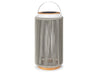 Valentino sfeerlamp tuin solar - aluminium - teakhout - light grey - 48 cm