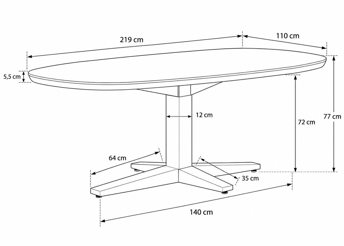 Apple Bee Milou & Zanzibar Tuinset | 220 cm | 7-delig | Black