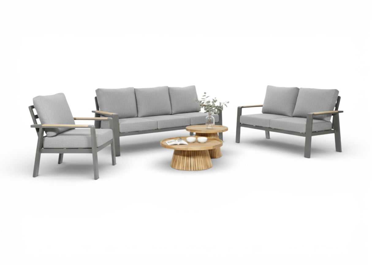 Belito Birmingham Loungeset Nr. 8 – Antraciet Aluminium – 6 Personen