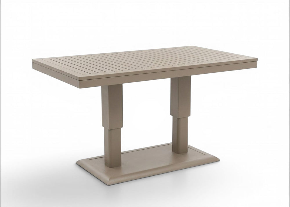 Belito Lotte Tafel | Taupe | Volledig Aluminium | Verstelbaar | 138 x 80 cm