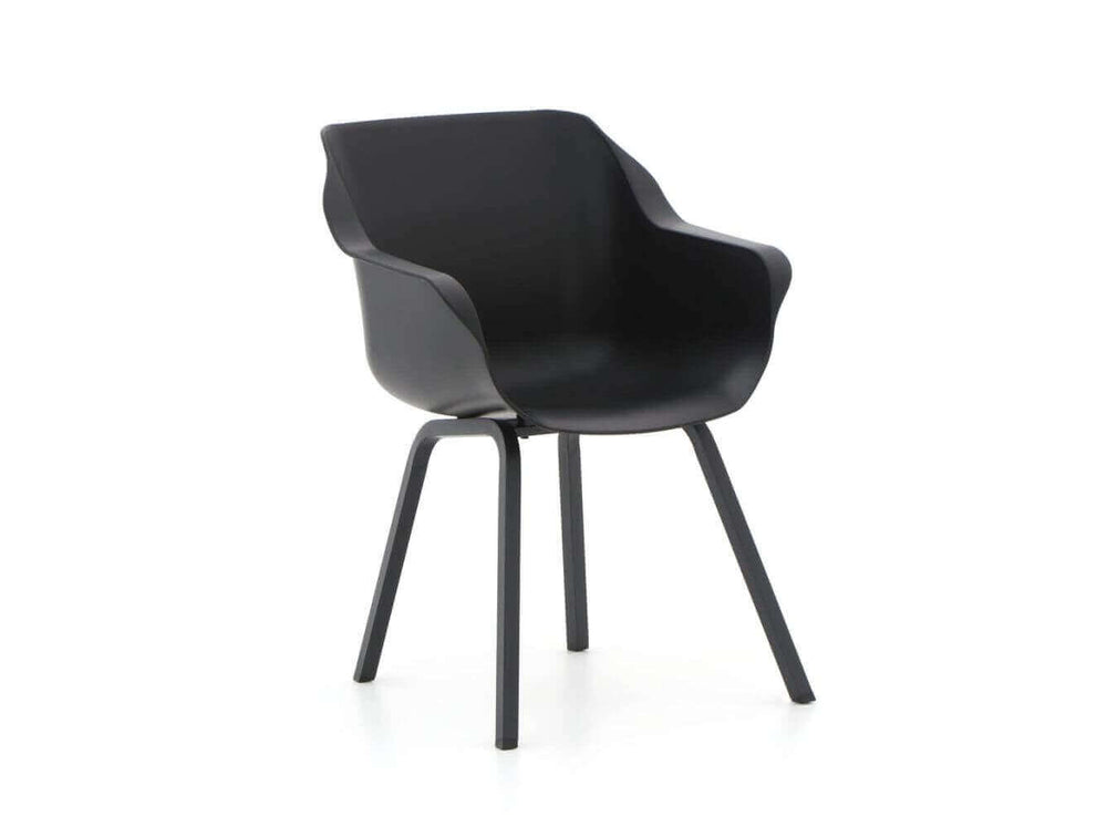 Hartman/Belito®teak dining tuinset 100cm 5-delig stapelbaar - Old grey Belito