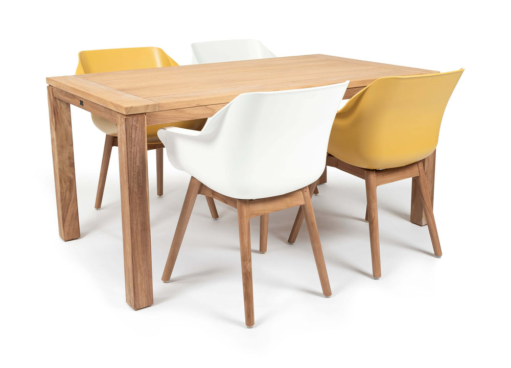 Hartman Sophie Aluminium/Belito tuintafel 160 cm dining tuinset 5-delig Hartman