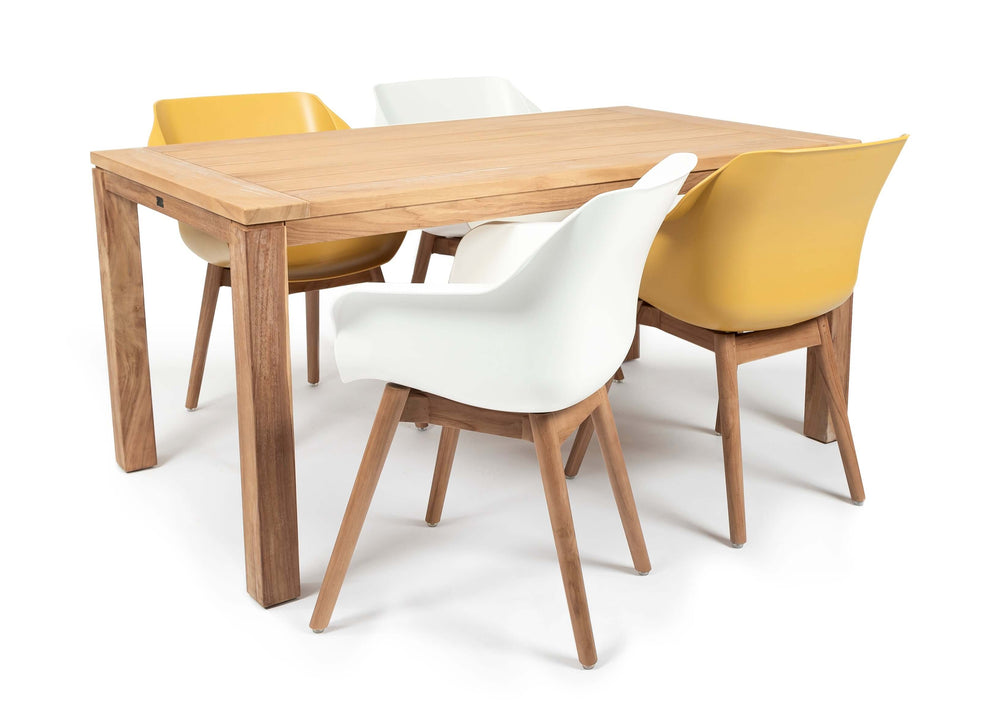 Hartman Sophie Aluminium/Belito tuintafel 160 cm dining tuinset 5-delig Hartman