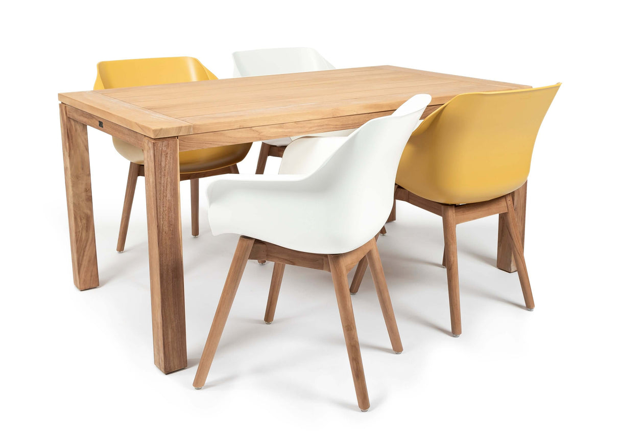 Hartman Sophie Aluminium/Belito tuintafel 160 cm dining tuinset 5-delig Hartman