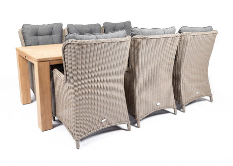 Belito® Milou dining tuinset 240cm 7-delig - Graphite