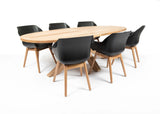 Hartman Sophie teak/Belito tuintafel 240 cm dining tuinset 7-delig Hartman