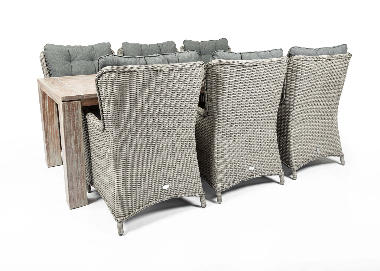Belito® Milou dining tuinset 240cm 7-delig - Earl grey