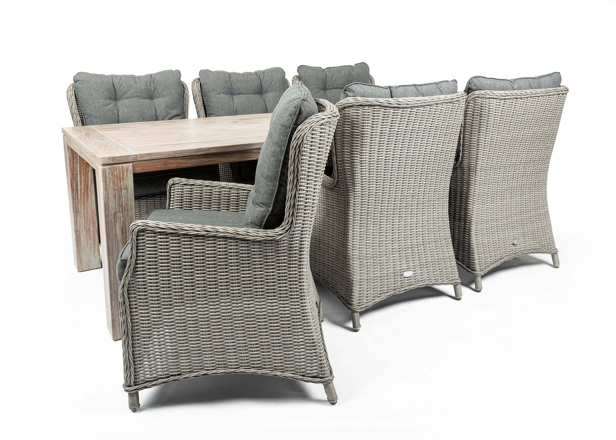 Belito® Milou dining tuinset 240cm 7-delig - Earl grey